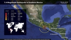 Mexico earthquake locator map