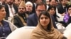 Nobel Peace Prize Laureate Malala Yousafzai, center, attends an international summit on girls education in Muslim communities in Islamabad, Jan. 11, 2025.