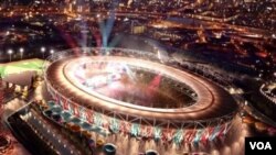 Dalam gambar artis yang dirilis Kamis (10/2) oleh klub West Ham United, Stadion Olimpiade ini akan digunakan sebagai stadion sepak bola setelah Olimpiade London tahun 2012.