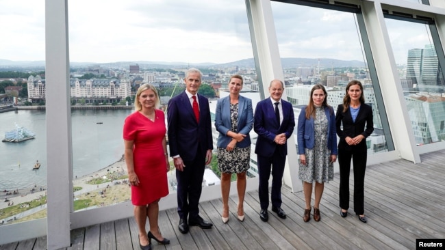Pertemuan Perdana Menteri negara-negara Nordik di Oslo, Norwegia Senin, 15 Agustus 2022.