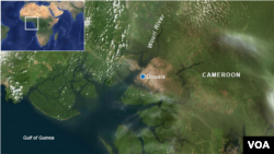 Map of Douala, Cameroon