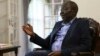 FILE - Zimbabwe's main opposition leader Morgan Tsvangirai stresses a point during an interview with the Associated Press at his home in Harare.