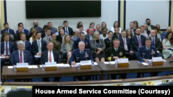  2026년 4월 22일 하원 군사위원회 전략군 소위원회에 참석한 미 전쟁부 당국자들