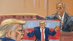 Suasana persidangan kasus pidana uang suap yang melibatkan mantan Presiden AS Donald Trump di pengadilan Manhattan, Kota New York, Selasa, 30 April 2024. (Foto: Jane Rosenberg/Reuters)