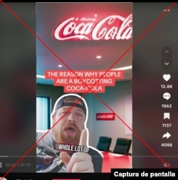 Captura de pantalla de video en TikTok.