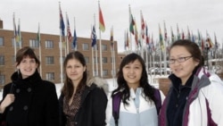 Foreign students at Dickinson State University in Dickinson, North Dakota, in 2008