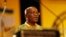 South African President and President of the African National Congress, Jacob Zuma, addresses delegates at the delayed start of the ANC elective conference in Johannesburg, Dec. 16 2017.