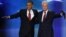 U.S. President Barack Obama (L) joins former President Bill Clinton onstage during the second session of the Democratic National Convention in Charlotte, North Carolina, September 5, 2012. 