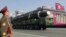 FILE - In this image made from video by North Korea's KRT, a military parade is held in Pyongyang, North Korea, Feb. 8, 2018. North Korea's intercontinental ballistic missiles highlighted the event.