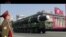In this image made from video by North Korea's KRT, a military parade is held in Pyongyang, North Korea, Feb. 8, 2018. North Korea's intercontinental ballistic missiles highlighted the event.