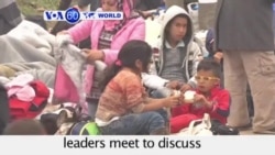 VOA60 World - EU leaders meet to relocate the 120,000 migrants flooding the region - September 22, 2015