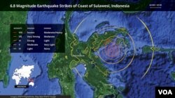 Tư liệu: Sulawesi, bản đồ động đất ở Indonesia ngày 12/4/2019