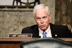Sen. Ron Johnson, R-Wisc., questions Zalmay Khalilzad, special envoy for Afghanistan Reconciliation, before the Senate Foreign Relations Committee on Capitol Hill in Washington, April 27, 2021.