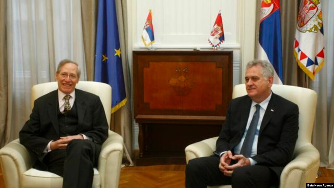 Predsednik Tomislav Nikolić sa ambasadorom SAD u Srbiji Majklom Kirbijem