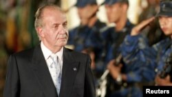 El rey de España, Juan Carlos, en un viaje del 2007 a El Salvador