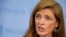 FILE - U.S. Ambassador to the United Nations Samantha Power 