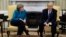 Tổng thống Donald Trump gặp Thủ tướng Đức Angela Merkel tại Tòa Bạch ốc ngày 17/3/2017.