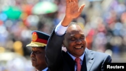 FILE - Kenya's President Uhuru Kenyatta in Nairobi, Oct. 20, 2013. 