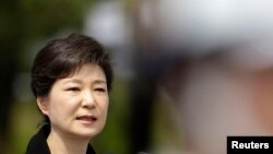 Tổng thống Nam Triều Tiên Park Geun Hye.