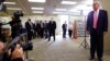 USA, West Palm Beach, U.S. President Donald Trump speaks to reporters after voting in the 2020 presidential election