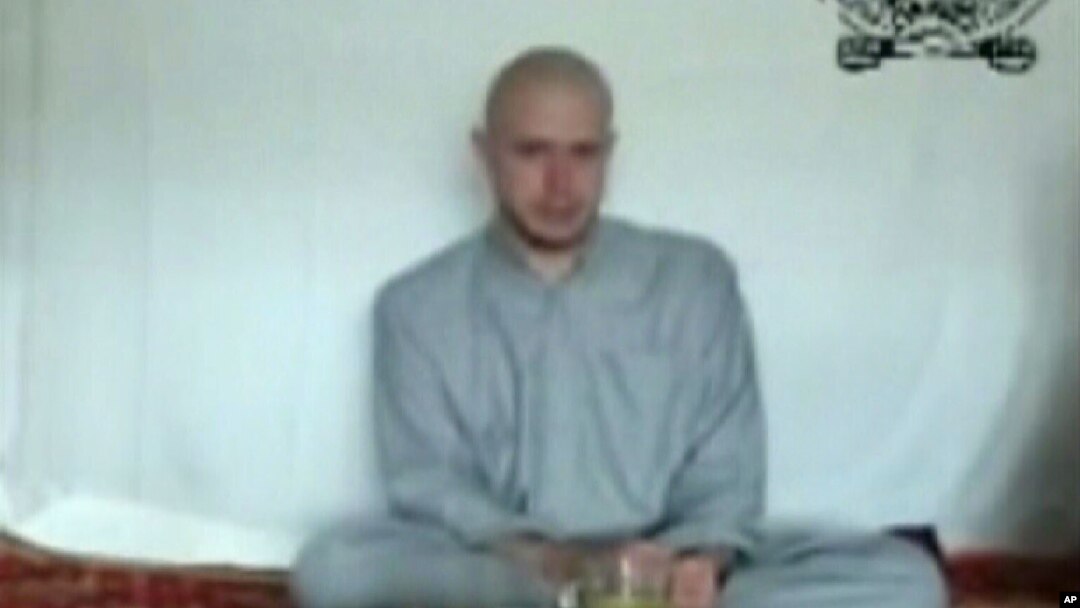 FILE - This video frame grab taken from a Taliban propaganda video released Saturday, July 18, 2009 shows Bowe Bergdahl, who disappeared June 30, 2009. 