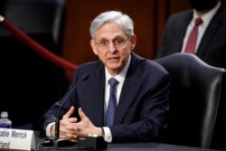 Judge Merrick Garland, President Joe Biden's pick to be attorney general, answers questions before the Senate Judiciary Committee for his confirmation hearing, on Capitol Hill, Feb. 22, 2021.