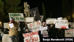 Protest protiv seksualnog nasilja ispred Skupštine Crne Gore, Podgorica