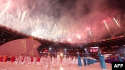 Acara pembukaan Asian Para Games 2018 di Gelora Bung Karno, 6 Oktober 2018. (Foto: AFP)