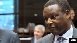 FILE - Then African Union high representative Pierre Buyoya is seen at a ministerial meeting at European Union headquarters in Brussels, Belgium, Feb. 5, 2013.