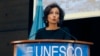 La Directrice générale de l'UNESCO, Audrey Azoulay, prononce un discours à Paris, France, le 19 novembre 2018. (AP Photo / Michel Euler)