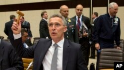 Tổng thư ký NATO Jens Stoltenberg chủ trì một cuộc họp của Hội đồng Bắc Đại Tây Dương tại trụ sở của NATO ở Brussels, ngày 20/5/2016.