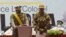 FILE - Col. Assimi Goita, interim president, speaks during his inauguration in Bamako, Mali, June 7, 2021. Goita's government on Sept. 4 condemned an armed police protest that led to the liberation of a detained special-forces commander.
