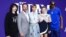 Các diễn viên trong phim "Gia đình Addams" (ảnh chụp tại Thành phố Westfield Century, Los Angeles ngày 6/10/2019)