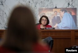 Senate Judiciary Committee Ranking Member Senator Dianne Feinstein (D-CA) questions U.S. Supreme Court nominee Judge Amy Coney Barrett about her position on court cases involving LGBT rights.