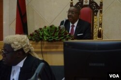President Peter Mutharika addresses Malawi Parliament, June 21, 2019. (L Masina/VOA)