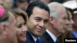 Le président du Guatemala Jimmy Morales, le 12 septembre 2017. 