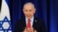 بنیامین نتانیاهو، نخست وزیر اسرائيل در حال سخنرانی در یک کنفرانس خبری در اورشلیم - روز پنج‌شنبه ۲۸ اسفند