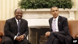 Le chef de l'Etat gabonais, Ali Bongo et le président américain Barack Obama.