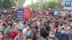 খাগড়াছড়িতে আদিবাসীদের ওপর হামলার প্রতিবাদে জুম্ম ছাত্র জনতার মিছিল