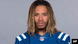 Le joueur de football américain Edwin Jackson, à Indianapolis, le 13 juin 2017.