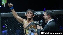 Aung La N Sang Makes History, Claims ONE Middleweight World Championship In Yangon- Photo Credit to ONE Championship 