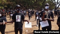 Manifestação em Bissau contra a morte do rapper e activista Bernardo Mário Catchurá, 1 Fevereiro 2021