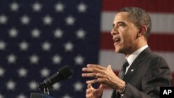 President Barack Obama speaks at the Winning the Future Forum on Small Business at Cleveland State University in Cleveland, Feb. 22, 2011.