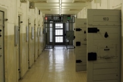 FILE - A view of an interior section of the Berlin-Hohenschoenhausen Stasi prison, today a memorial complex, in Berlin, June 27, 2006.