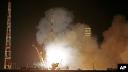 Soyuz Spacecraft Docks with Space Station