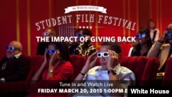 The White House hosted a student film festival on Friday, March 20, 2015. 