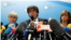 El líder catalán depuesto Carles Puigdemont asiste a una conferencia de prensa en Bruselas, Bélgica, el 31 de octubre de 2017