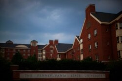 FILE - A view of buildings on the campus of Pennsylvania State University in State College, Pa., July 11, 2012.