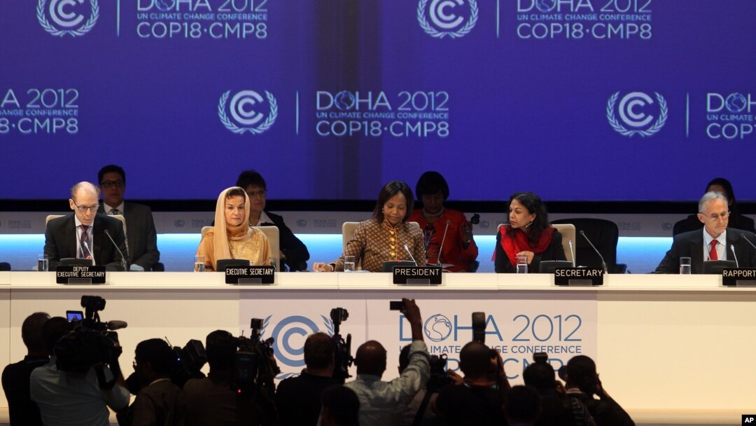 Suasana pembukaan konferensi perubahan iklim global PBB di Doha, Qatar (26/11).