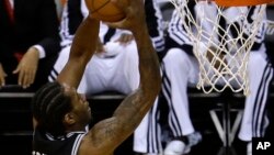 Kawhi Leonard, alors avec les San Antonio Spurs, Miami, le 10 juin 2014. 